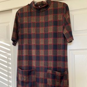 Zara Plaid Midi Dress